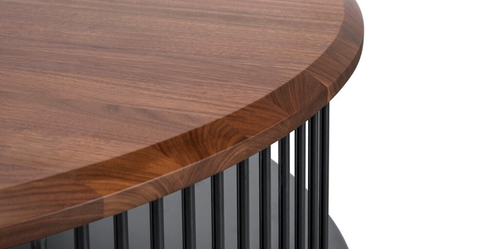 Table Basse WEWOOD Memoria – Plateau Noyer Laqué – Salon – Design Bois – État Neuf