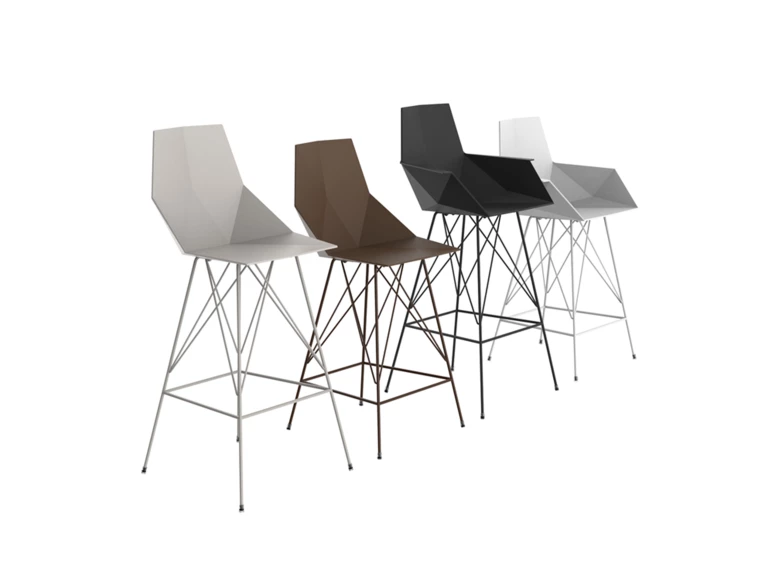 Tabouret Faz avec accoudoirs (lot de 4)
