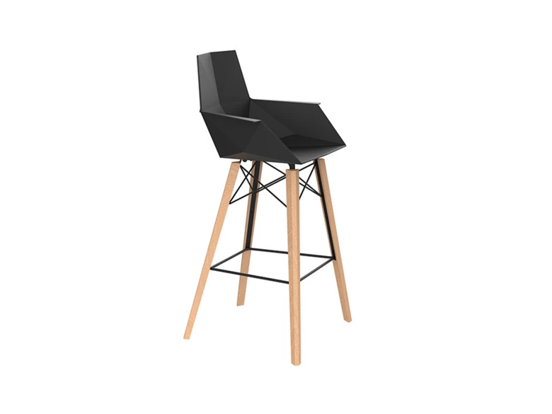 Tabouret Faz Wood avec accoudoirs (lot de 4)