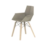 Chaise Faz Wood avec accoudoirs (lot de 4) - 7