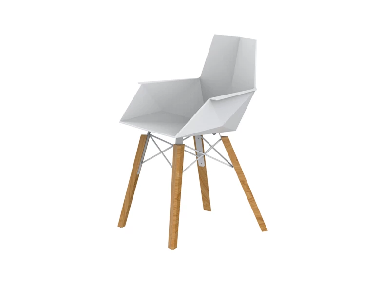 Chaise Faz Wood avec accoudoirs (lot de 4)