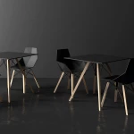 Chaise Faz Wood avec accoudoirs (lot de 4) - 4