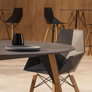 Chaise Faz Wood avec accoudoirs (lot de 4)