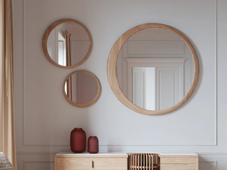 Miroir en noyer Luna