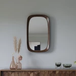 Miroir en noyer Sixty's - 3