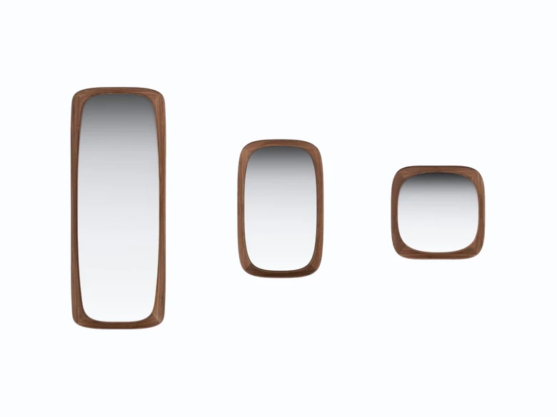 Miroir en noyer Sixty's