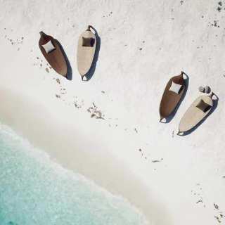 Chaise longue Leaf brun