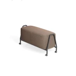 Pouf sur roulettes Boss PU en tissu marron - 1