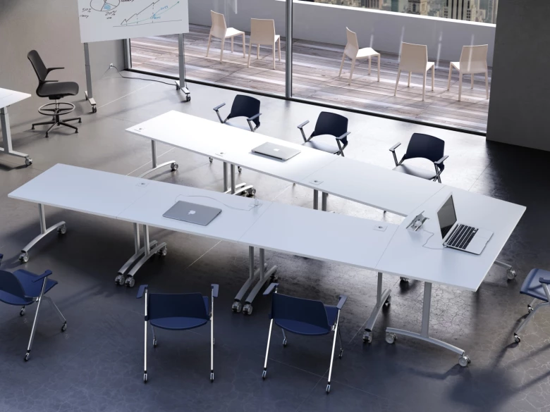 Table pliante et empilable Archimede