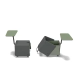 Pouf à roulettes avec plateau Pony - 2