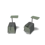 Pouf à roulettes avec plateau Pony - 3