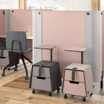 Pouf à roulettes avec plateau Pony - 5