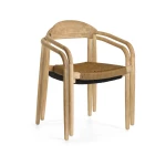 Chaise Nina en bois d'accacia et corde beige - 4