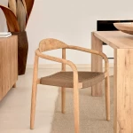 Chaise Nina en bois d'accacia et corde beige - 5