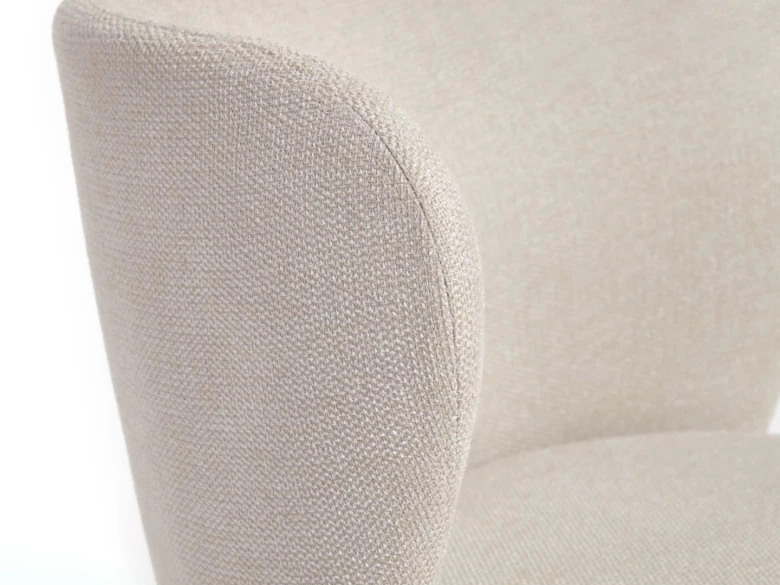 Chaise Ciselia Beige et pieds noirs