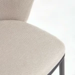 Chaise Ciselia Beige et pieds noirs - 8