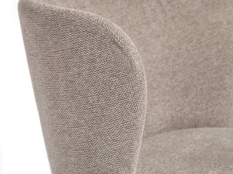 Chaise Ciselia en tissu marron et pieds noirs