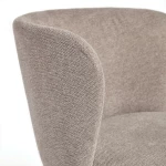 Chaise Ciselia en tissu marron et pieds noirs - 7