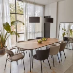 Chaise Ciselia en tissu marron et pieds noirs - 6