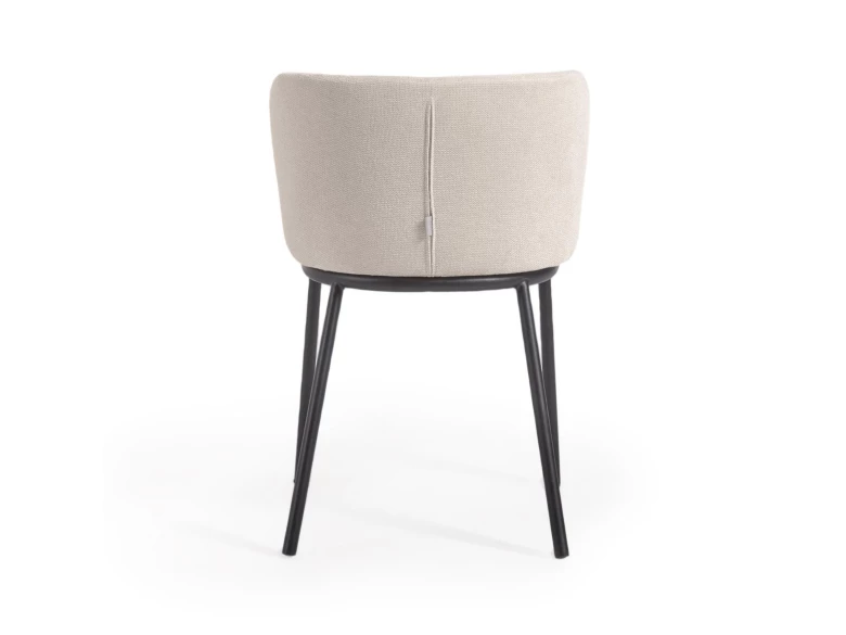 Chaise Ciselia Beige et pieds noirs