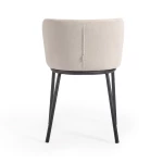 Chaise Ciselia Beige et pieds noirs - 4