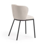 Chaise Ciselia Beige et pieds noirs - 3