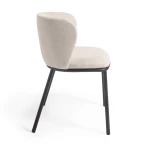 Chaise Ciselia Beige et pieds noirs - 2