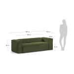 Canapé Blok 3 places vert - 5