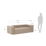 Canapé Blok 3 places beige - 9