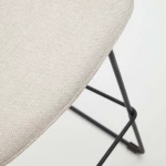 Tabouret haut Zahara beige et pieds noirs - 7