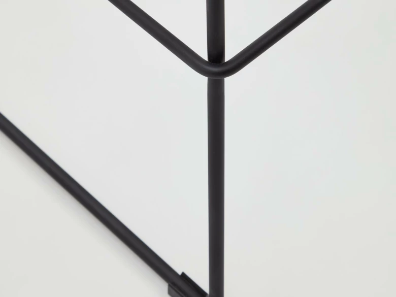 Tabouret haut Zahara beige et pieds noirs