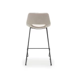 Tabouret haut Zahara beige et pieds noirs - 4
