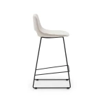 Tabouret haut Zahara beige et pieds noirs - 2
