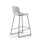 Tabouret haut Zahara beige et pieds noirs - 5