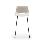 Tabouret haut Zahara beige et pieds noirs - 1