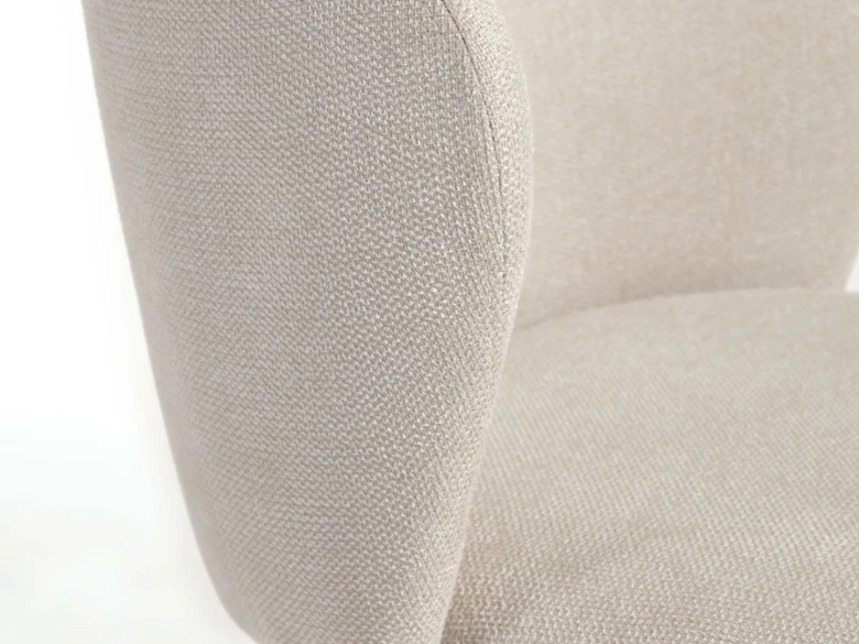 Tabouret haut Ciselia en tissu beige