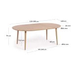 Table ronde extensible OQUI 120-200 - 12