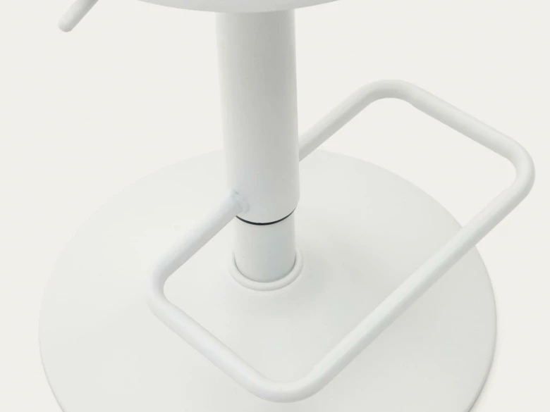 Tabouret haut Zaib en tissu beige