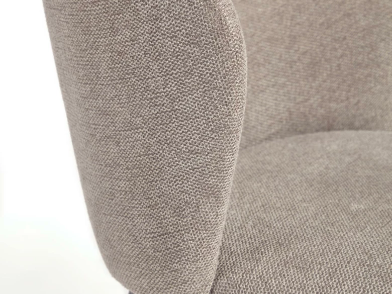 Tabouret haut Ciselia en tissu marron clair