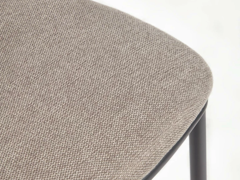 Tabouret haut Ciselia en tissu marron clair