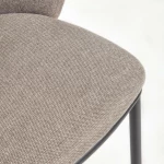 Tabouret haut Ciselia en tissu marron clair - 7