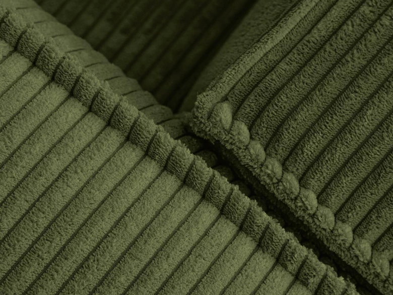 Canapé Blok 2 places avec méridienne en tissu vert