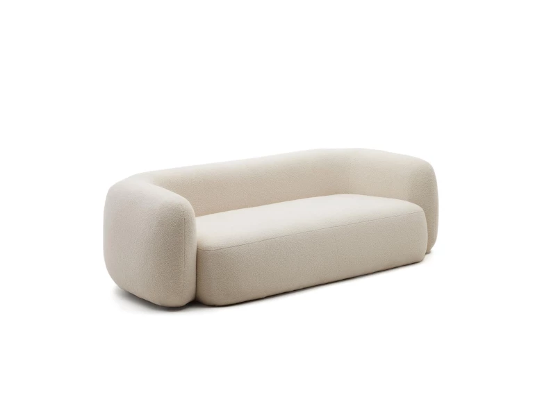 Canapé 3 places Martina en bouclette écru