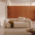 Canapé 3 places Martina en bouclette écru - 5