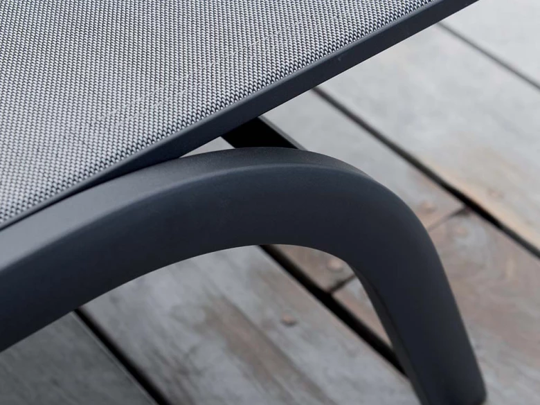 Chaise longue Zaragoza avec accoudoirs (lot de 4)