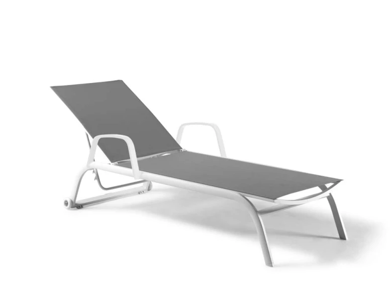 Chaise longue Zaragoza avec accoudoirs (lot de 4)