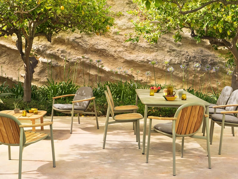 Chaise de jardin en teck Twins (lot de 2)