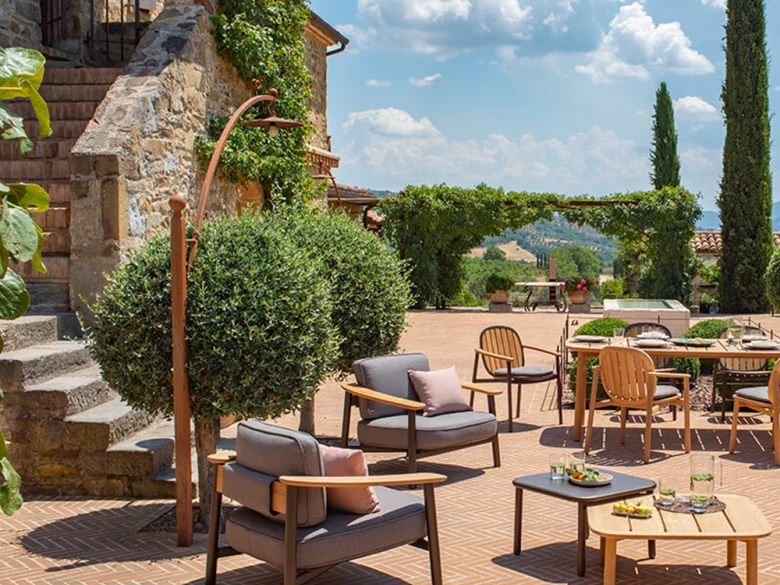 Canapé 3 places en teck Twins