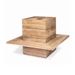 Banc central en teck Ferdy - 1