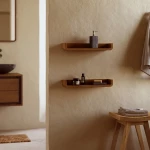 Lot de 2 étagères Shamel finition noyer - 4